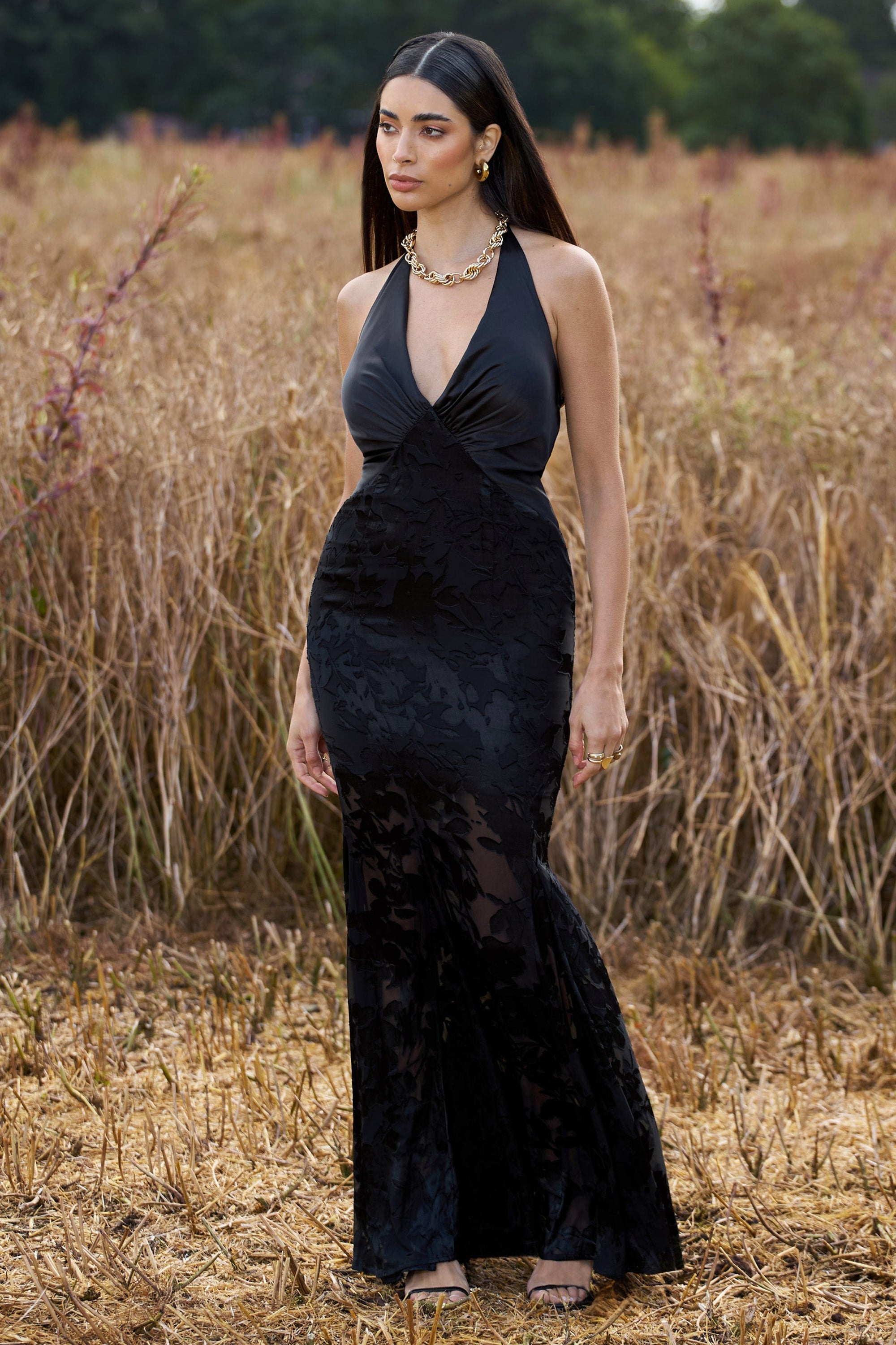 WB_HR_CL134968002-SunsetTalesBlackSatinDevorePlunge-NeckFishtailMaxiDress7