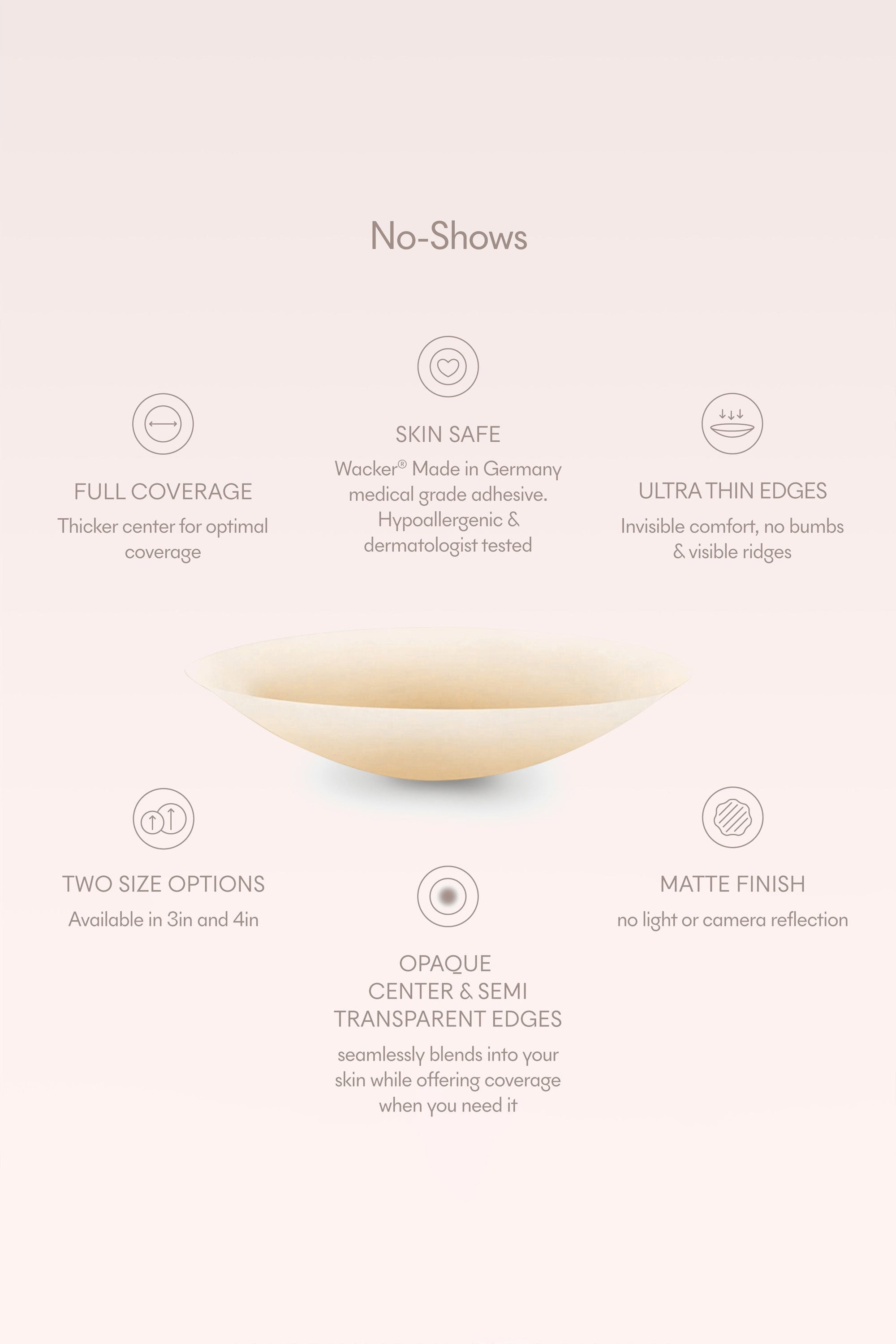 No-Show | NOOD Round Nipple Covers 3 Inch No.3