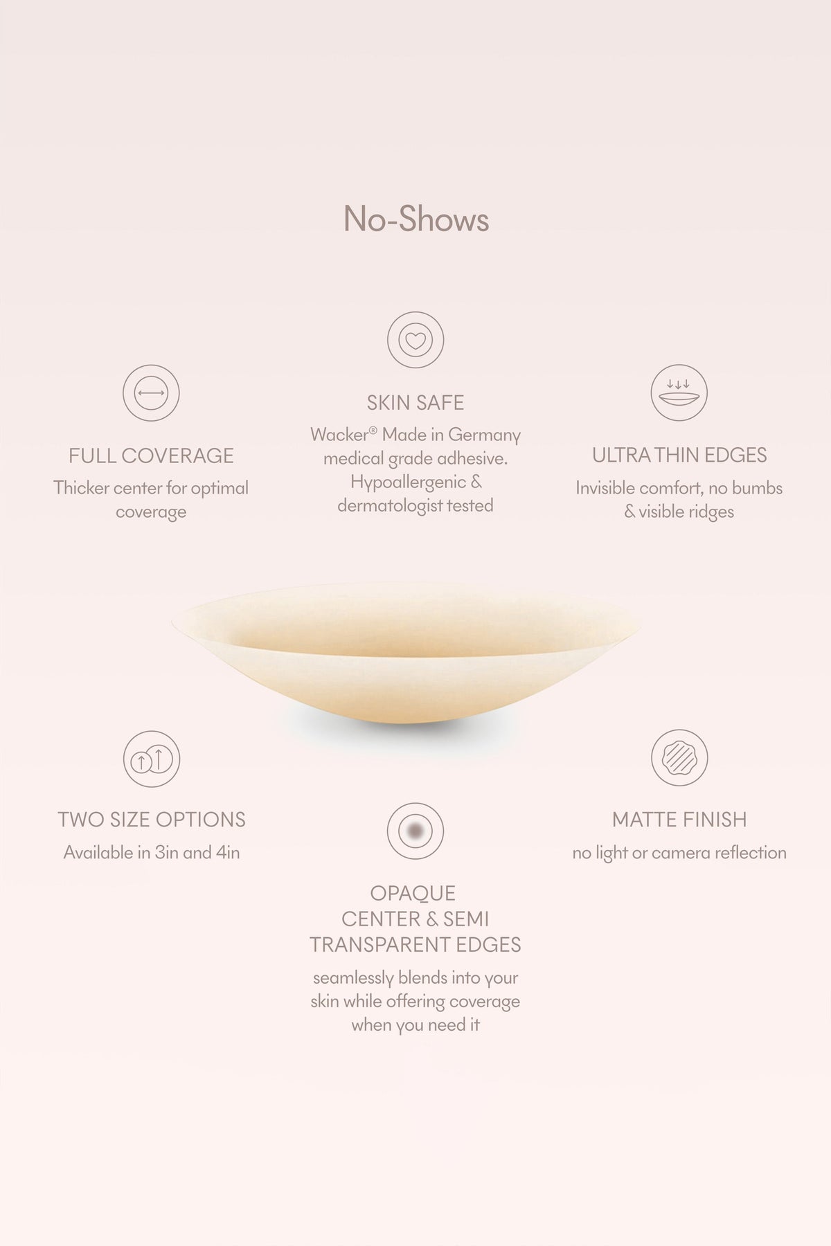 No-Show | NOOD Round Nipple Covers 3 Inch No.9