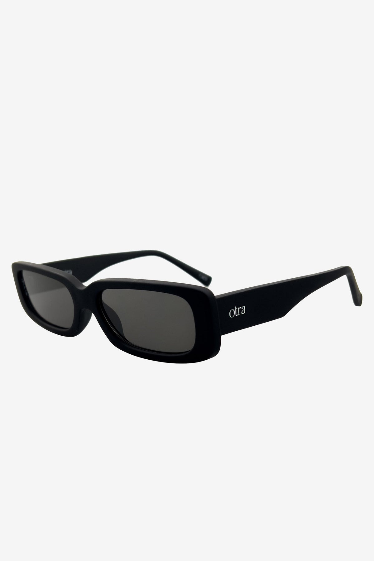 Sunny | Otra Black Slim Rectangular Sunglasses