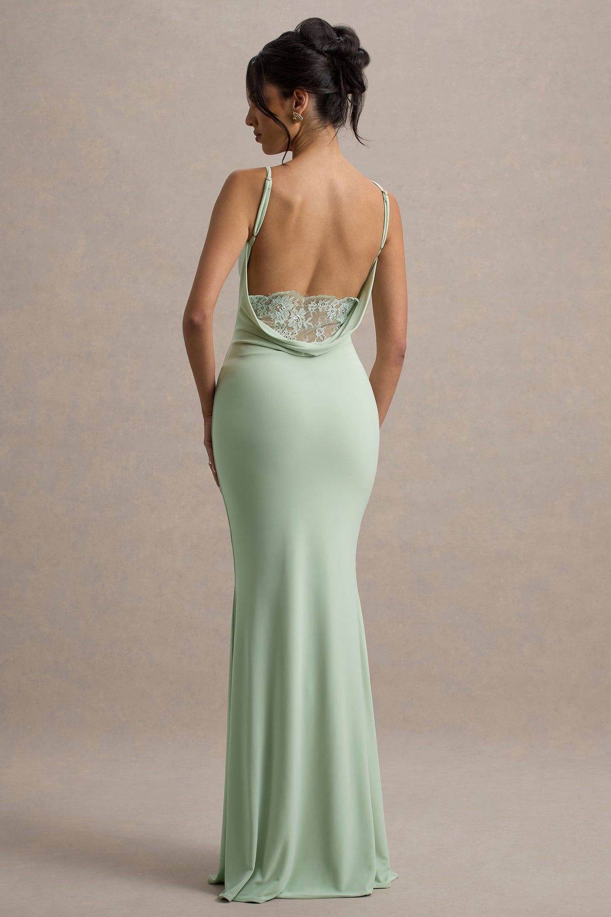 pastel green maxi dress Satin Halter Mermaid | Womens | X-Large (Available in XS, S, M, L) | 100% Polyester while an invisible center Baltic Born Womens Layla Tulle