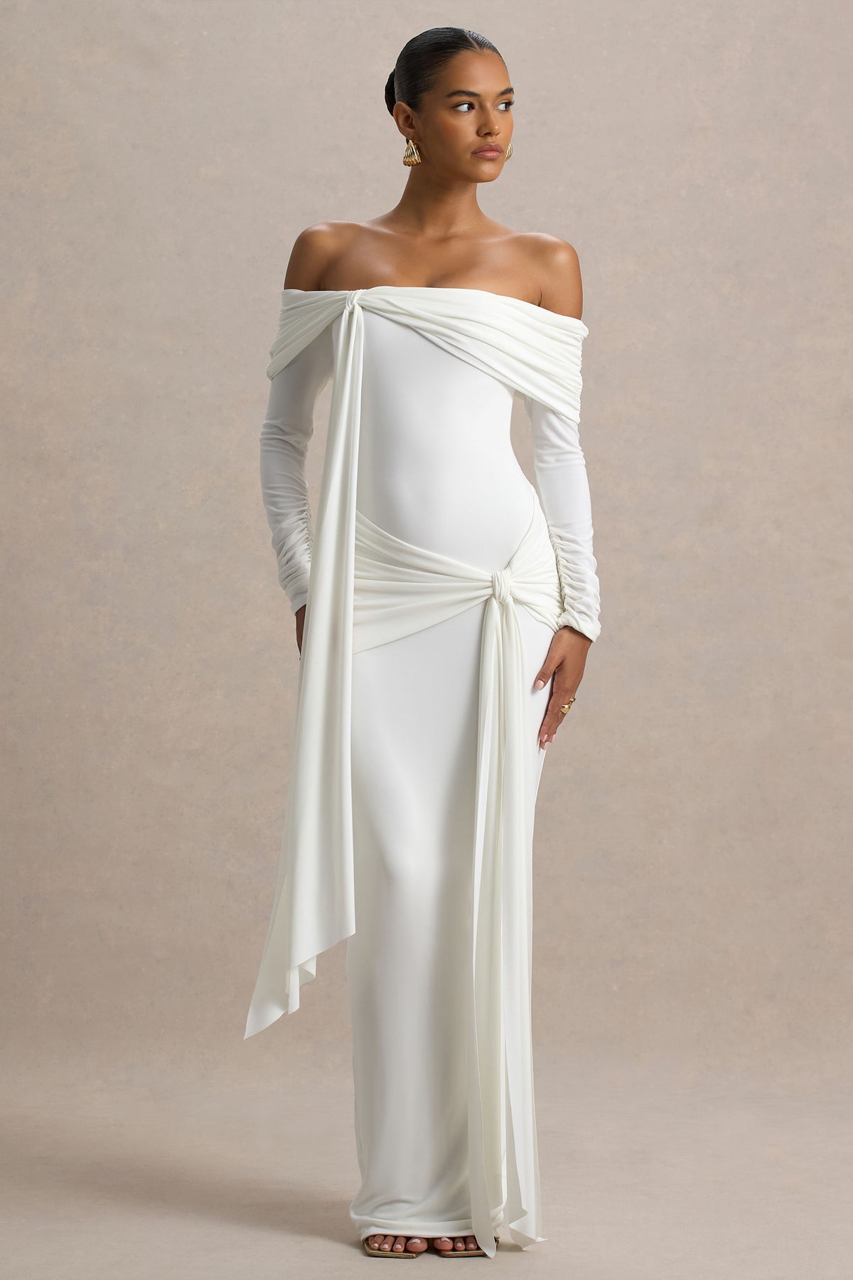 club l london white maxi dress Manon
