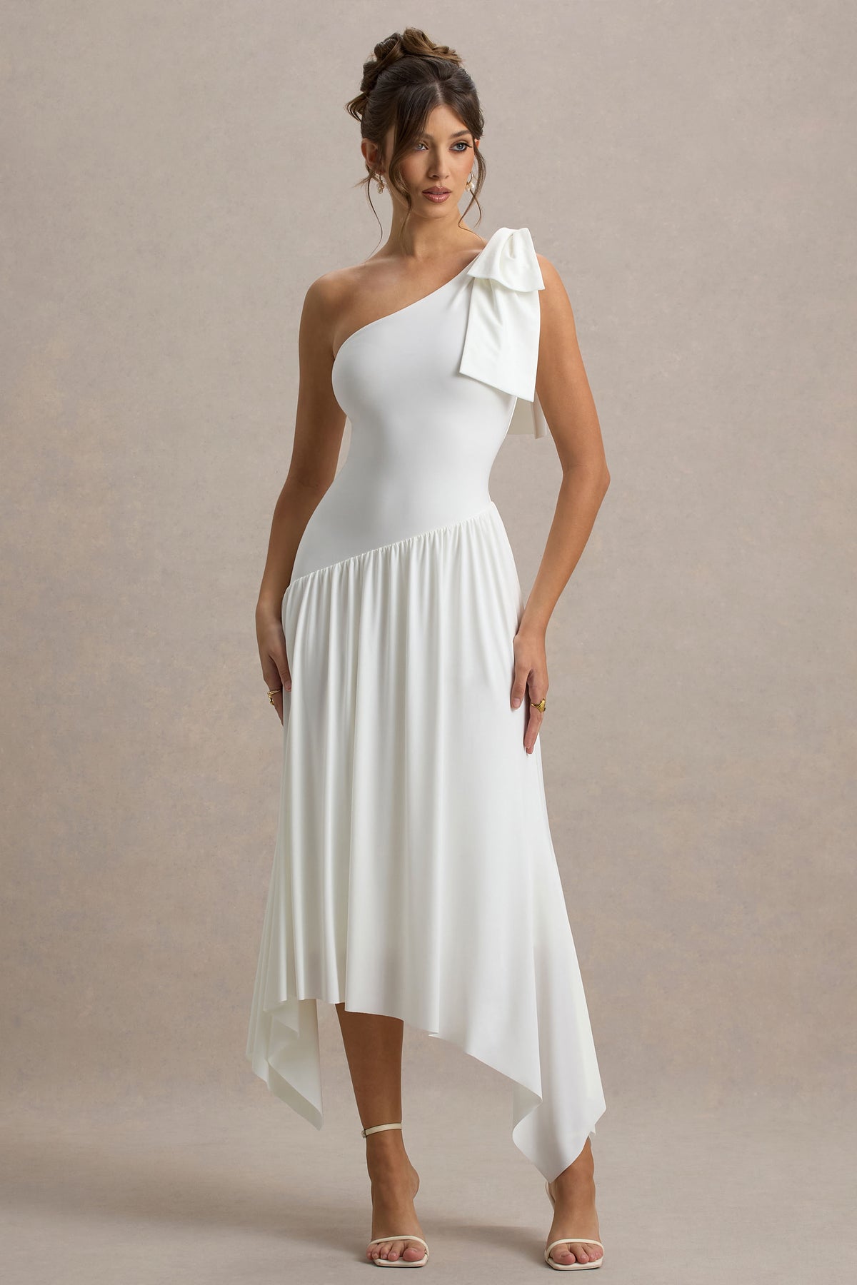 club l one shoulder maxi dress open back cocktail dress Dressing Up Black One Shoulder Maxi Dress With Open Back Detail Club L London-parroquiadesanalbertomagno.com